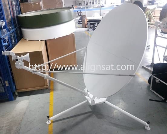 Alignsat 1_2m Ku Band Carbon Fiber Manual Flyaway Antenna